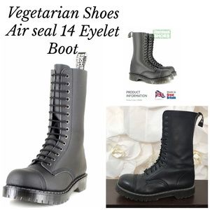 Vegetarian Shoes Airseal 14 Eyelet Boots Black